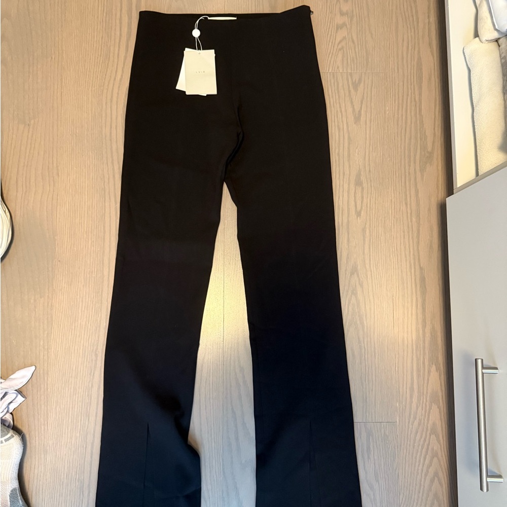 LVIR BLACK TROUSERS WITH SLIT